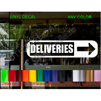 DELIVERIES Other Door Arrow Business Window Decal Image