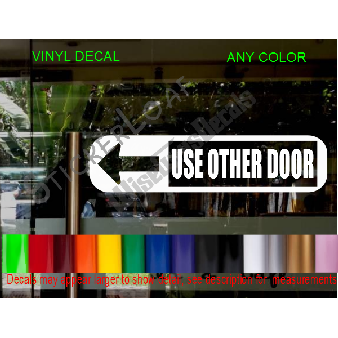 USE Other Door Arrow Business Shop Window Decal Image