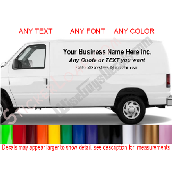 CUSTOM TEXT StoreFront Window Decal Business Shop Image