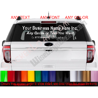 CUSTOM TEXT StoreFront Window Decal Business Shop Image