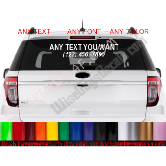 CUSTOM TEXT StoreFront Window Decal Business Shop Image