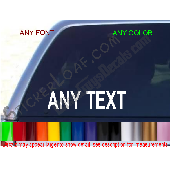 CUSTOM TEXT Business Website Store Name Decal Image