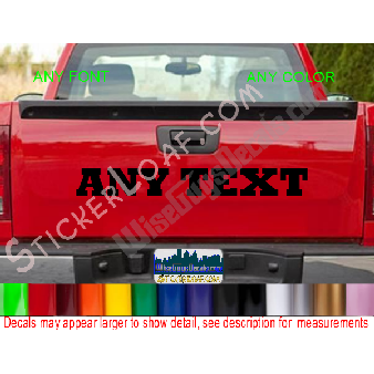 custom ANY NAME Tailgate DECAL Personalized Image