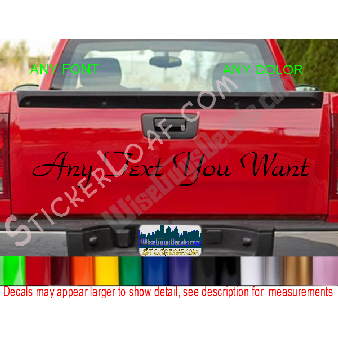 custom ANY NAME Tailgate DECAL Personalized Image