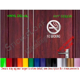 NO SMOKING Window Door Decal Business Shop Office Image