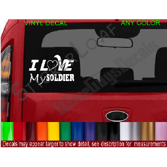 I Love My Soldier Decal Military US ARMY Image