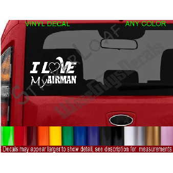 I Love My Airman Decal Military USAF Air Force Image