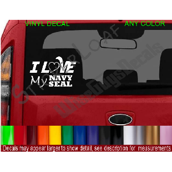 I Love My NAVY SEAL Decal Military US NAVY Image