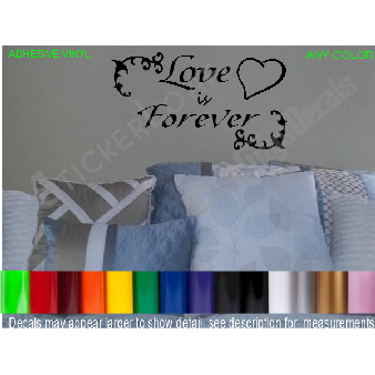 Love is Forever decal Sticker Bedroom Romance Image