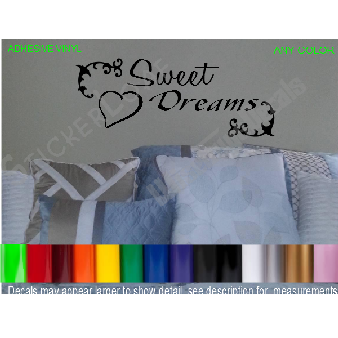 Sweet Dreams decal Sticker Bedroom Romance love Image