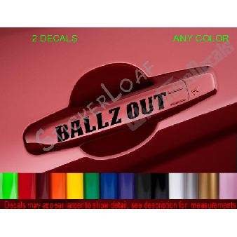 ballz out balls Door Handle DECALS (SET 2) Image