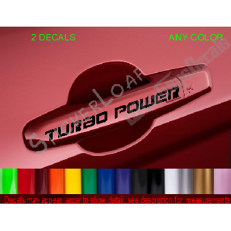 TURBO POWER Door Handle DECALS (SET 2) Image