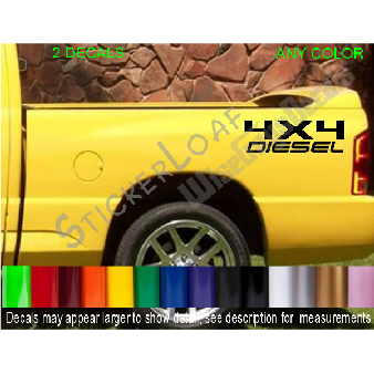 4x4 DIESEL OFF ROAD Bedside DECALS (SET OF TWO) Image