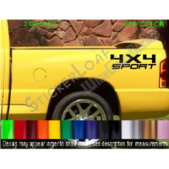 4x4 SPORT OFF ROAD Bedside DECALS (SET OF TWO) Image