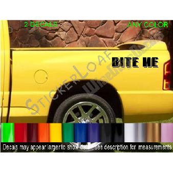 BITE ME Truck Bed Bedside DECALS (SET OF TWO) Image