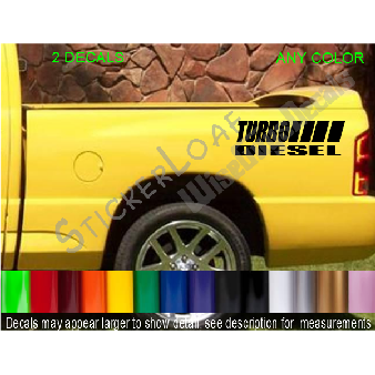 TURBO DIESEL OFF ROAD Bedside DECALS (SET OF TWO) Image