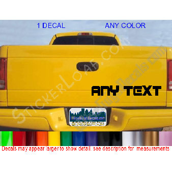 Custom ANY NAME Tailgate DECAL Personalized Image