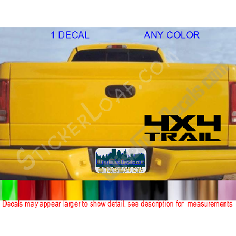 4x4 TRAIL Tailgate TRUCK Decal Image