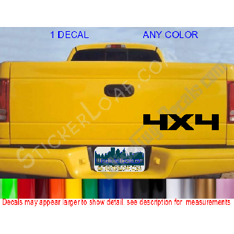 4x4 TRUCK Tailgate Corner Decal Image