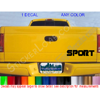 SPORT TRUCK Tailgate Corner Decal Image