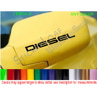 DIESEL Car Truck Side Mirror DECALS (SET 2) Image