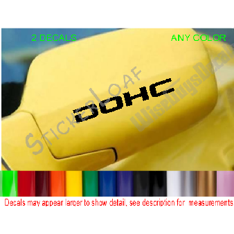 DOHC Car Truck Side Mirror DECALS (SET 2) Image