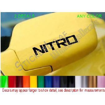 NITRO Car Truck Side Mirror DECALS (SET 2) Image