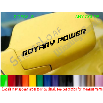 ROTARY POWER Car Truck Side Mirror DECALS (SET 2) Image