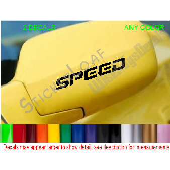 SPEED Car Truck Side Mirror DECALS (SET 2) Image