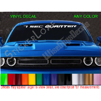 7 SECOND QUARTER Car Truck Windshield Visor Decal Image