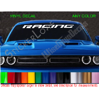 RACING Car Truck Windshield Visor Decal Image