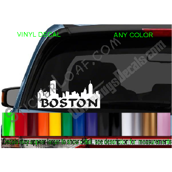 Boston City Skyline cityscape decal Decals Sticker Image