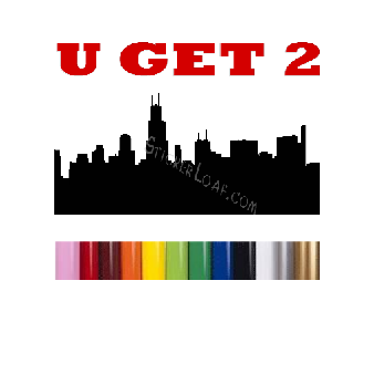 Chicago City Skyline cityscape decal Sticker Image