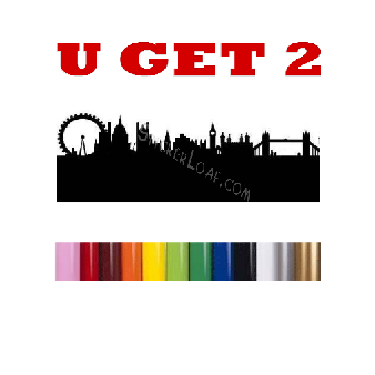 London City Skyline cityscape decal Decals Sticker Image