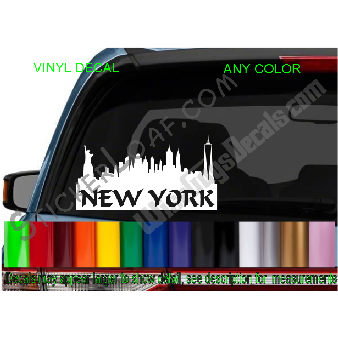 New York City Skyline cityscape decal Sticker Image