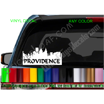 Providence RI City Skyline cityscape decal Sticker Image