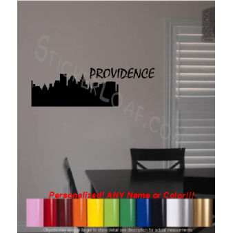 Providence RI City Skyline cityscape decal Sticker Image