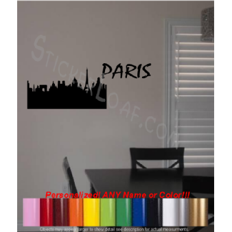 Paris City Skyline cityscape decal Sticker Image