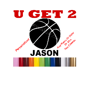 Basketball Decals NBA Sticker decal U GET 2 Image