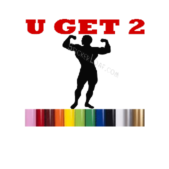 Bodybuilder decals Sticker decal U GET 2 Image