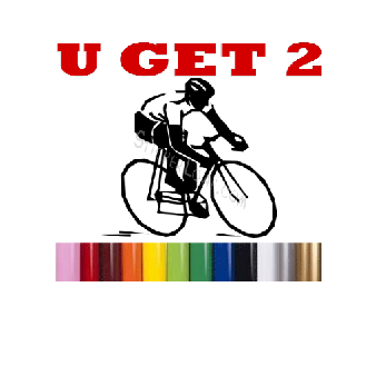 Cyclist Cycle Decals Sticker Bike decal U GET 2 Image