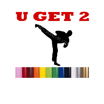 Karate Kickboxer Decals MMA Sticker decal U GET 2 Image