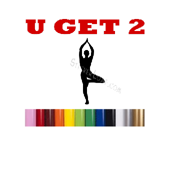 Yoga Girl Decals Meditation Sticker decal U GET 2 Image