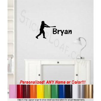 Baseball player Wall decal Sticker Decals CUSTOM Image