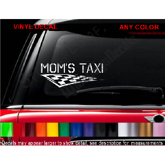 MOMS TAXI Decal Sticker Car Van decals Image