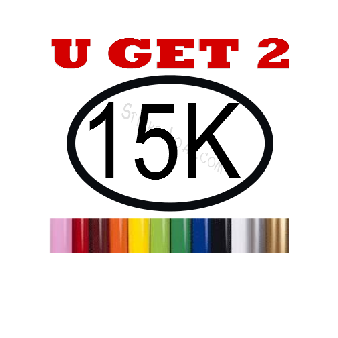 15K Running Decal Oval Runner Stickers "U Get 2" Image