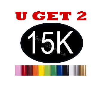 15K Running Decal Solid Runner Stickers "U Get 2" Image