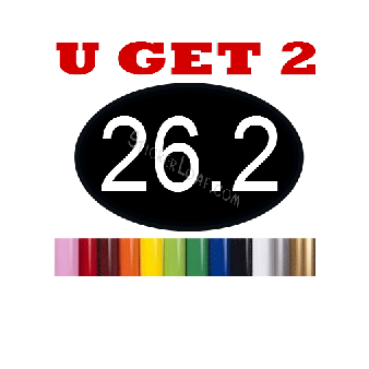 26.2 Running Decal Solid Runner Stickers "U Get 2" Image