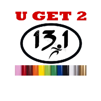 13.1 Running Decal figure Runner Stickers U Get 2 Image