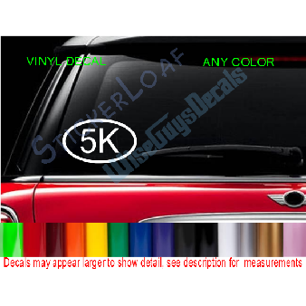 5K Race Running Decal Marathon Runner Stickers Image